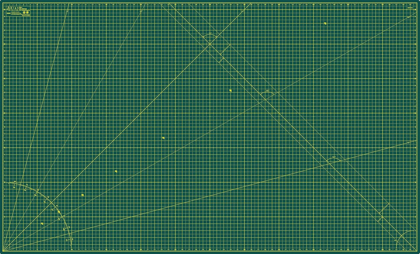 Elan Cutting Mat 36x72 Green, Extra Large Self Healing Cutting Mat 36 x 72 Inch, 5-Ply Craft Board Green, Hobby Board for Sewing and Quilting