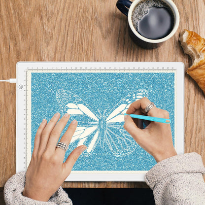 iVyne Rechargeable A4 Light Pad for Tracing & Weeding - LED Light Board for Weeding Vinyl - for Cricut Vinyl Weeding Tools - Ultra-Thin & Portable - Perfect for Artists & Crafters - Pink