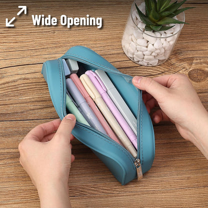 Mr. Pen- Silicone Pencil Case, Aesthetic Pencil Bag for Women, Makeup Pouch, Multifunctional Pouch for Stationery, Cosmetics and Electrical Goods Storage