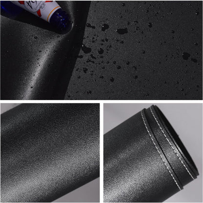Vyaaa PU Leather & Cork Desk Mat, 39.4"x15.7" Dual Sided Computer Desk mat, Waterproof Large Mouse Pad, Non-Slip Office Desk pad, Office Desk Protector for Work/Gaming/Home (Black)