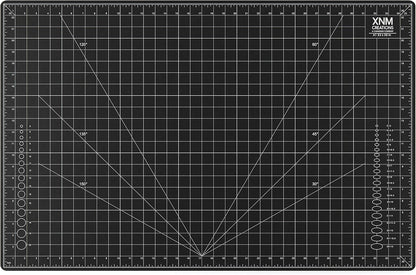 XNM Premium Self Healing Cutting Mat - 18 Inches by 24 inches - A2, 3 Layer Quality PVC Construction - Dual Sided, Imperial and Metric Grid Lines - Perfect for Cutting, Sewing, and Crafts