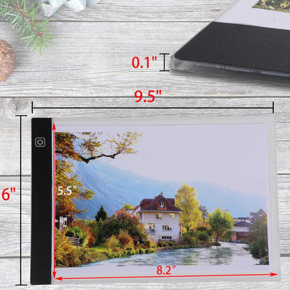 Mini A5 LED Light Box for Drawing and Tracing,A5 Diamond Art Painting Light Board,LED Copy Board Tracing Box,Light Pad