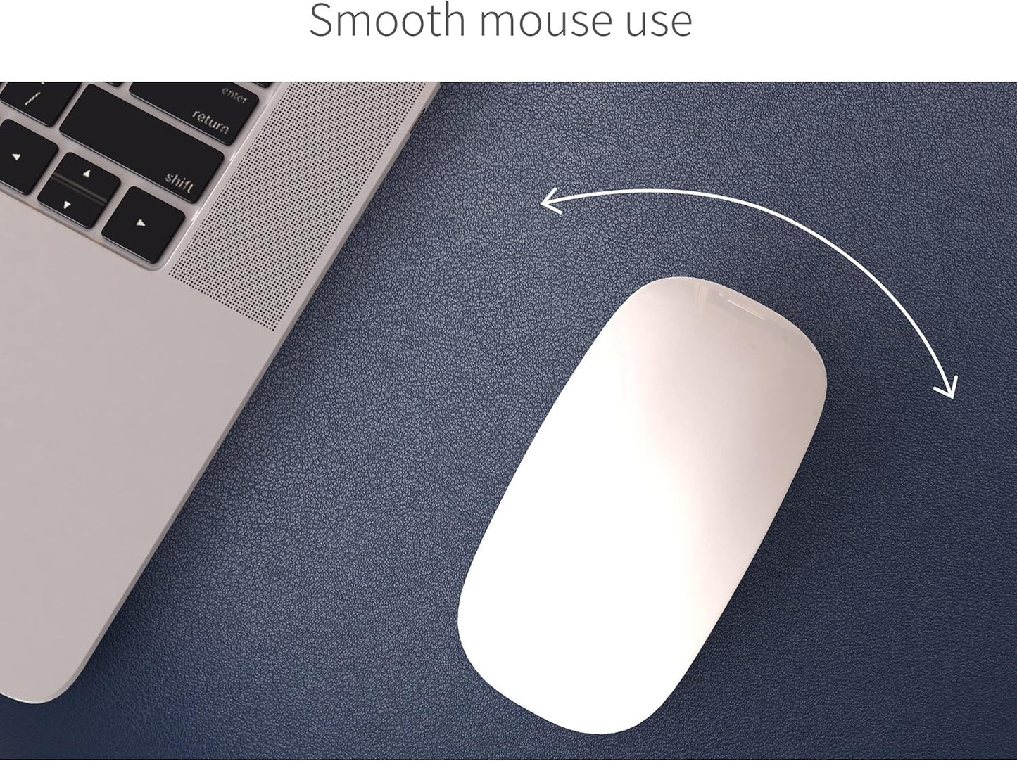 RENMTURE Dual-Sided Mouse Pad, Natural Cork & PU Leather Large Desk Pad for Office and Home Work, Desk Protector Non-Slip, Waterproof, Easy Clean (Olive Green, 32"x16")