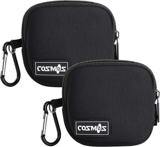 CM Pack of 2 Mini Pouch Case Bag Small Travel Storage Carrying Bag Compatible with MagSafe Power Adapter, Laptop Accessories Cables, Cords, USB Drives, Earphones