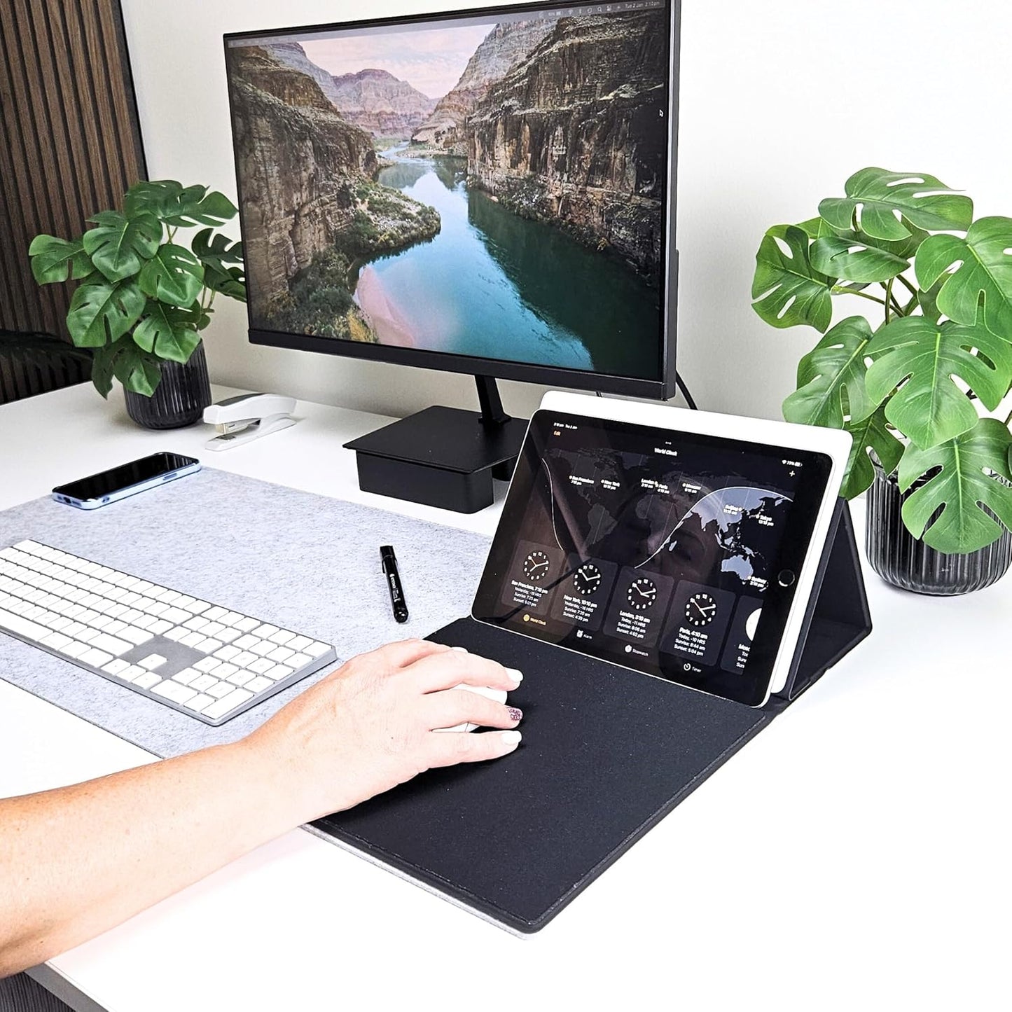 Note Tower Mouse Pad Whiteboard | Gaming Performance Mousepad with Dry Erase Glass Board for Desk | Manage to-Do Lists, Write Gaming Notes & Tactics | Desk Buddy Organizer for Office, School Supplies