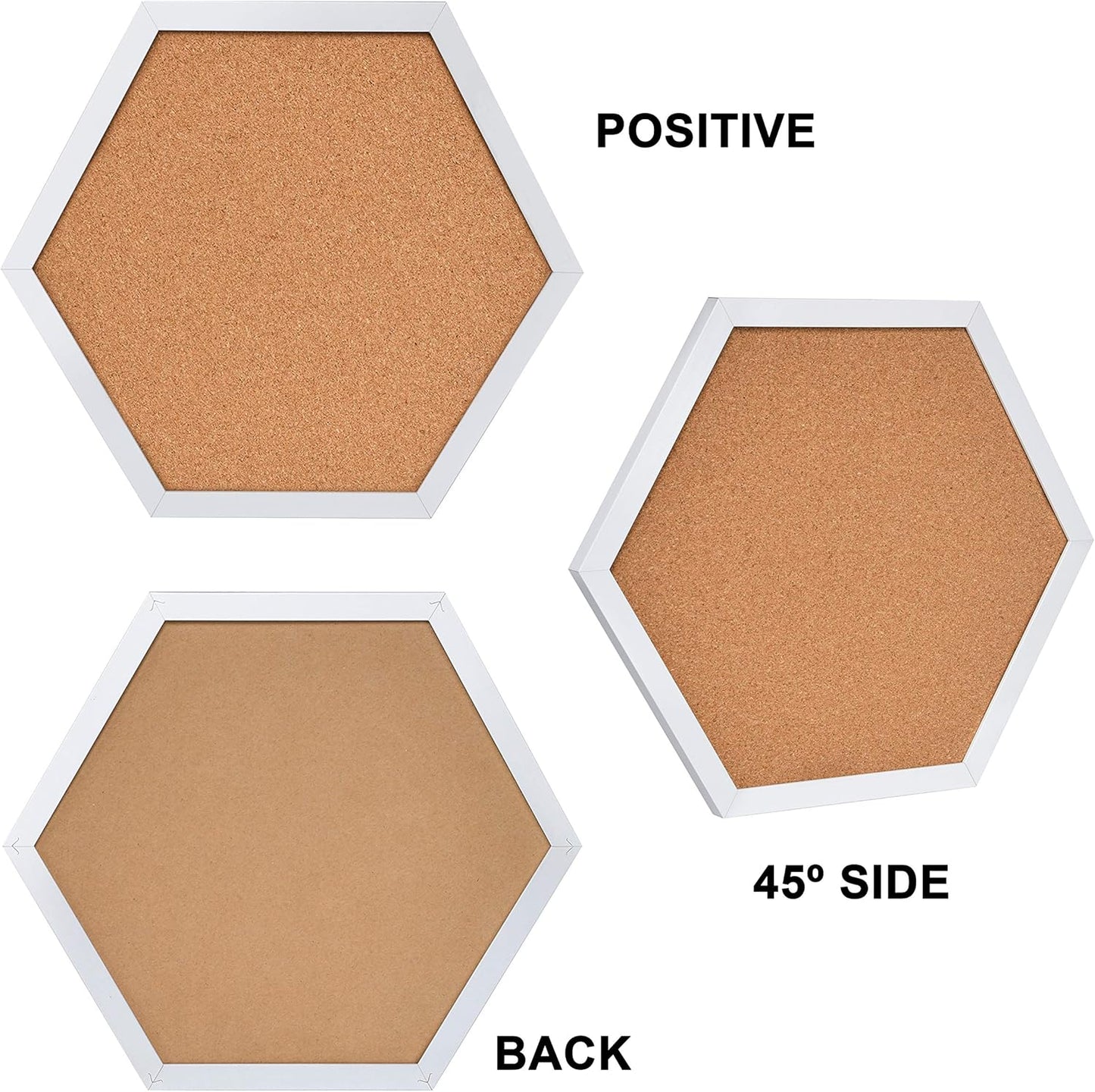 Cork Board Tiles - 4 Packs Adhesive Corkboards for Wall, Small Cork Board Squares Decorative for Office, School & Home