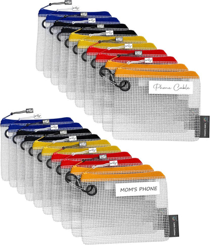 USB Cable Organizer Pouches, Color Coded Travel Cable Management Bags, 10 Pack