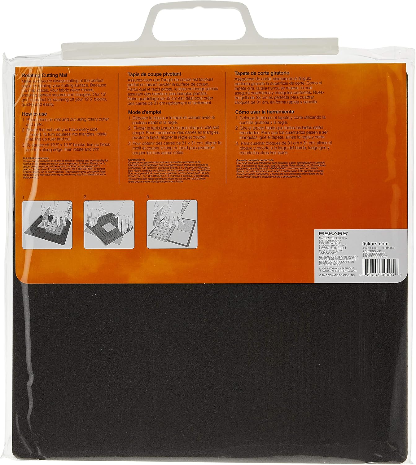 Fiskars 18" x 24" Folding Cutting Mat for Travel and Storage - Fabric and Sewing Craft Projects - Self-Healing Mat - Gray