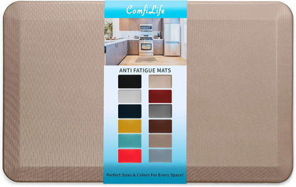 ComfiLife Anti Fatigue Floor Mat – 3/4 Inch Thick Kitchen Mats for Floor, Standing Desk Mat, Kitchen Rug – Comfort at Home, Office – Durable – Stain Resistant – Non-Slip Bottom (20" x 32", Black)
