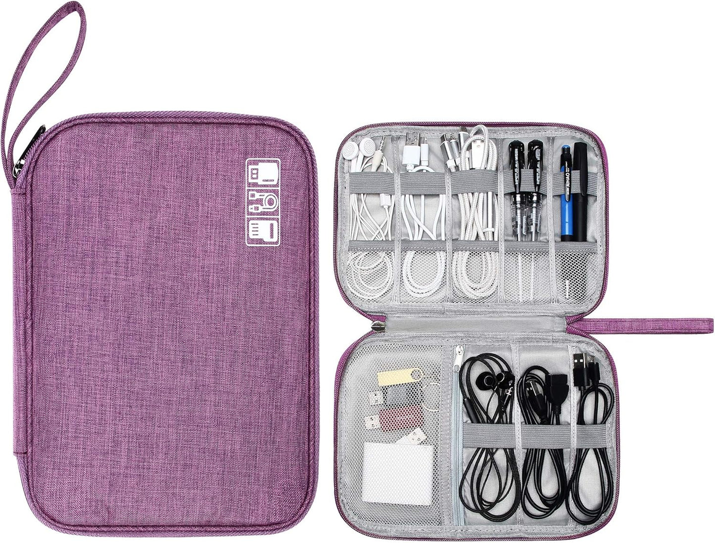 CILLA Electronics Organizer Travel, Travel Cord Organizer Case, Compact Electronics Accessories Bag for Cable, Cord, Charger, Phone