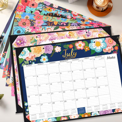 2026-2027 Desk Calendar - Large Desk Calendar 2026-2027, JUL 2026 - DEC 2027, 22" x 17", 18 Months Calendar Large, Desk/Wall Calendar 2-IN-1 with Corner Protectors, Desk Pad, To-Do List & Notes - Blue