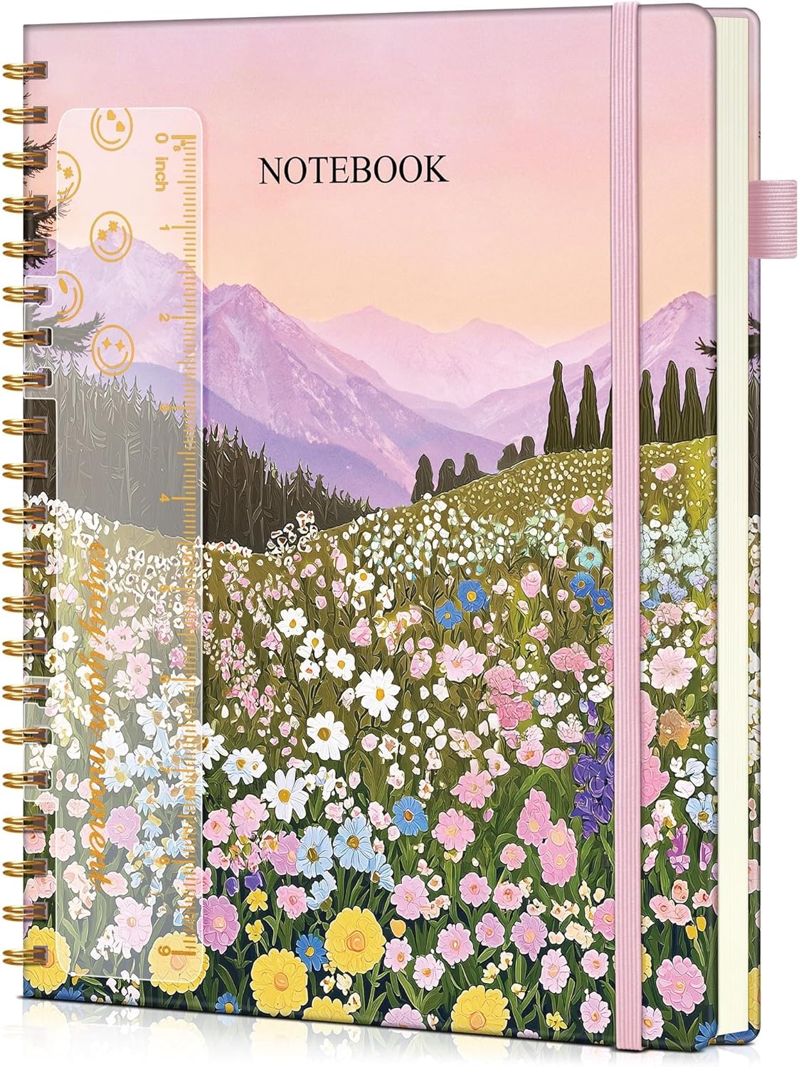 Dotted Notebook, Spiral Notebook Journal 8.5” x 11”, A4 Large Dot Grid Notebooks for Women Men, 100 GSM Dotted Paper, Plastic Hardcover Spiral Bullet Journals for Work School Sketching, Green