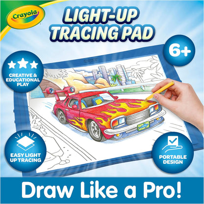 Crayola Light Up Tracing Pad Pink, Best Birthday Gifts for Girls & Boys, 6, 7, 8 Year Olds, Kids Toys, Light Box Art Kit for Kids [Amazon Exclusive]