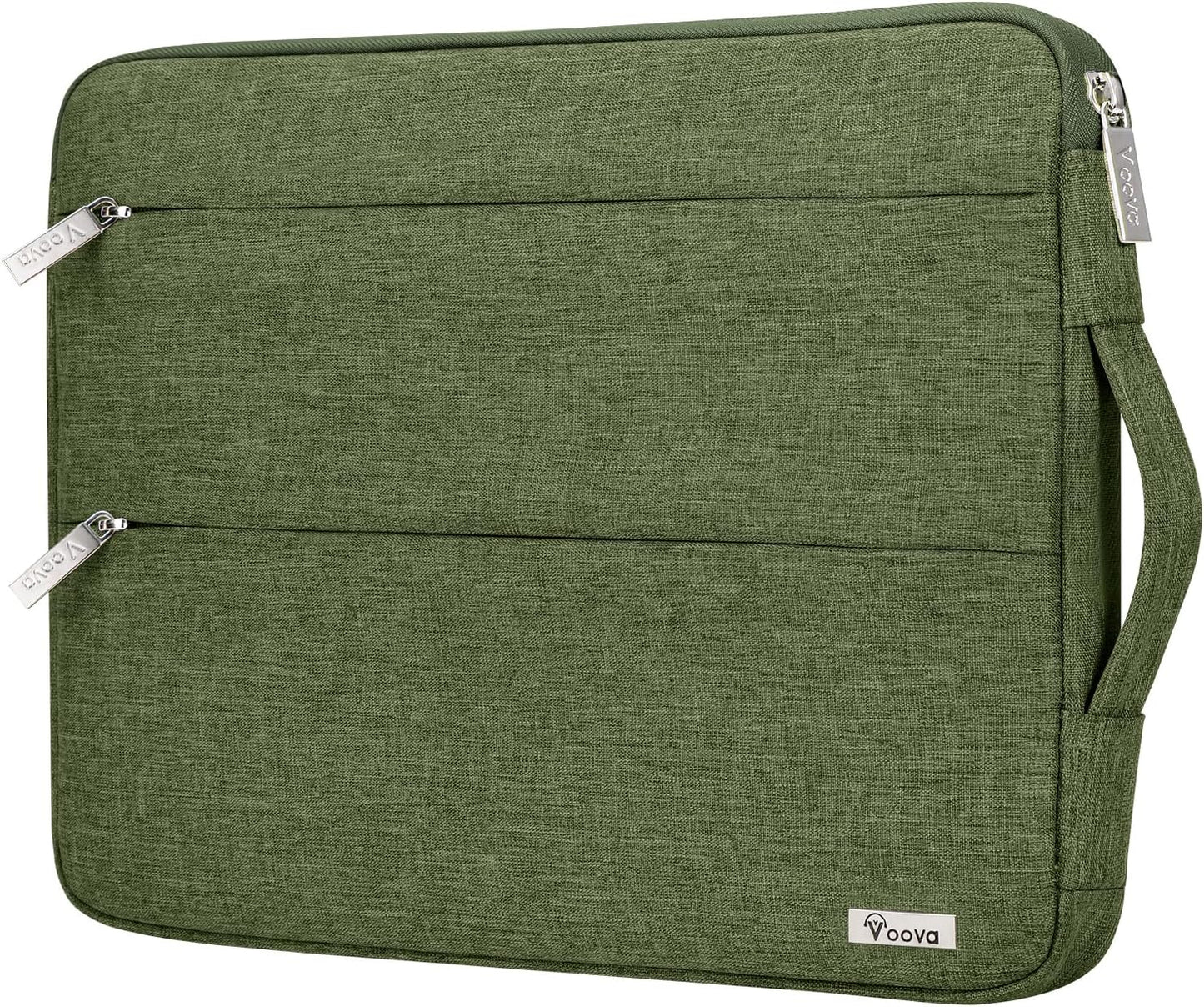 Voova 15.6 16 Inch Laptop Sleeve Case Compatible with MacBook Pro 16 M1/M2/M3/M4 Max 2019-2025, 15.6-16” Hp Lenovo Acer Asus, Waterproof Slim Computer Bag Cover with Handle, Grey