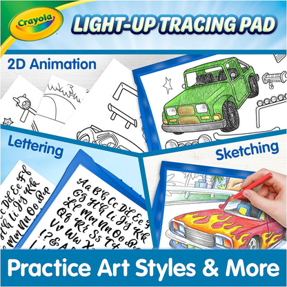 Crayola Light Up Tracing Pad Pink, Best Birthday Gifts for Girls & Boys, 6, 7, 8 Year Olds, Kids Toys, Light Box Art Kit for Kids [Amazon Exclusive]