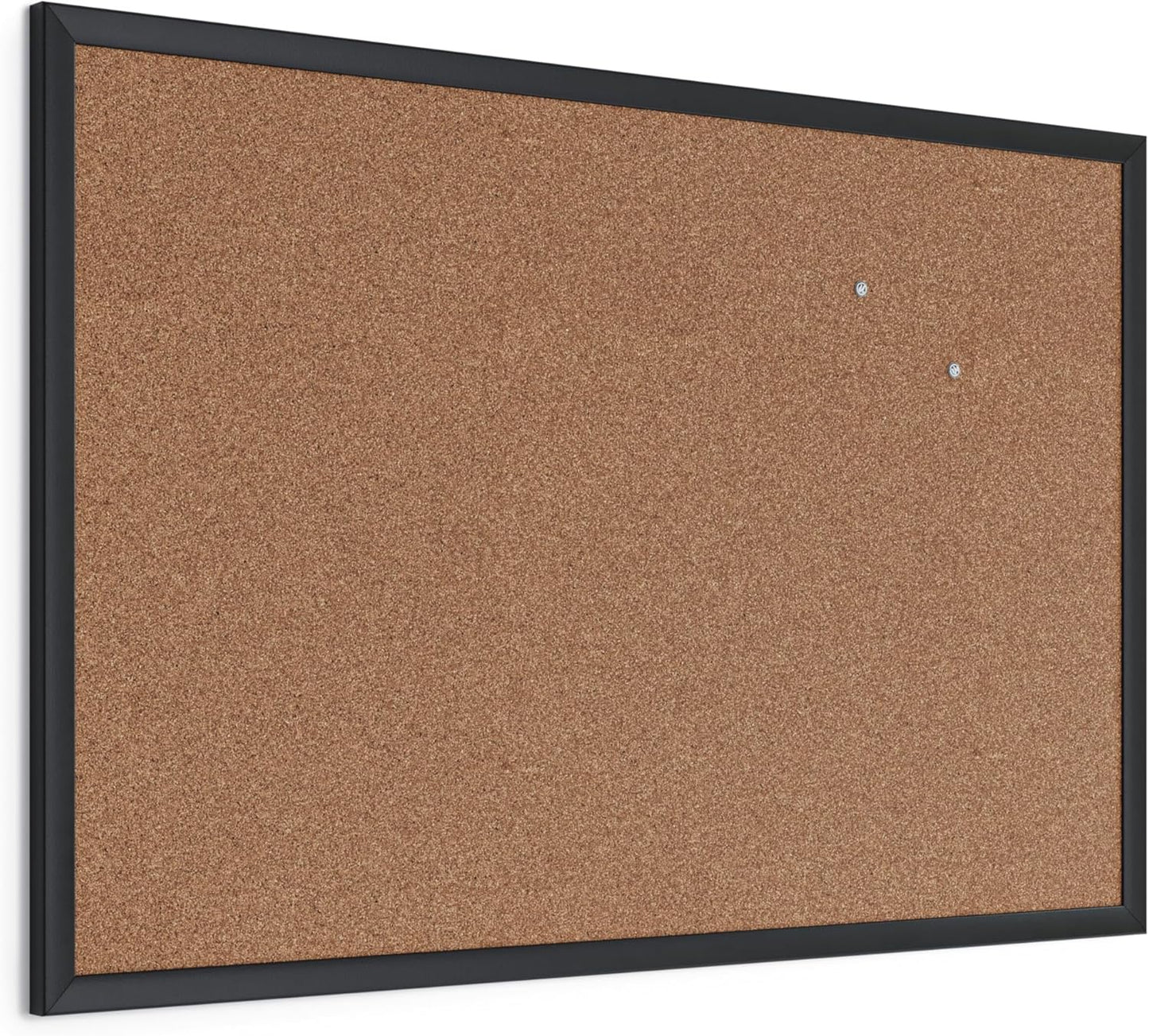 U Brands Cork Bulletin Board, 17" x 23", Black Wood Frame