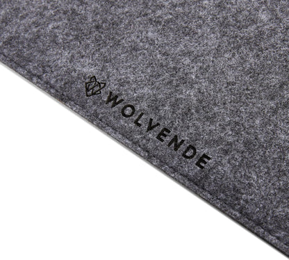 Premium Felt Desk Mat | Medium 12" x 36" | Multifunctional Desk Pad for Home Office | Light Gray