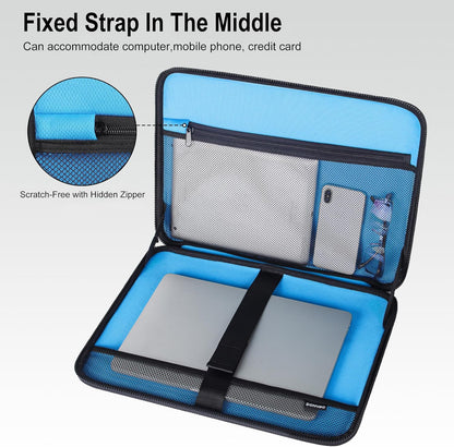DOMISO 15.6-16 Inch Laptop Hard Case, Waterproof Shockproof Hard Shell Laptop Sleeve Protective Carrying Case with Retractable Handle for Macbook Pro/Lenovo IdeaPad Legion/HP ENVY/Dell XPS,Black