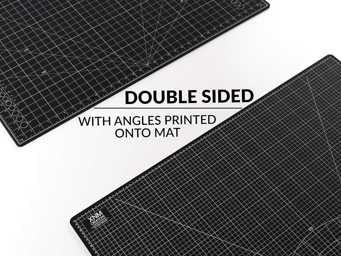 XNM Premium Self Healing Cutting Mat - 18 Inches by 24 inches - A2, 3 Layer Quality PVC Construction - Dual Sided, Imperial and Metric Grid Lines - Perfect for Cutting, Sewing, and Crafts