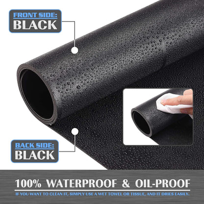 K KNODEL Large Office Leather Desk Mat, Mouse and Keyboard Pad, Computer and Laptop Mat, Desktop Protector and Cover, Writing Pad and Blotter (31.5"x15.7", Black)