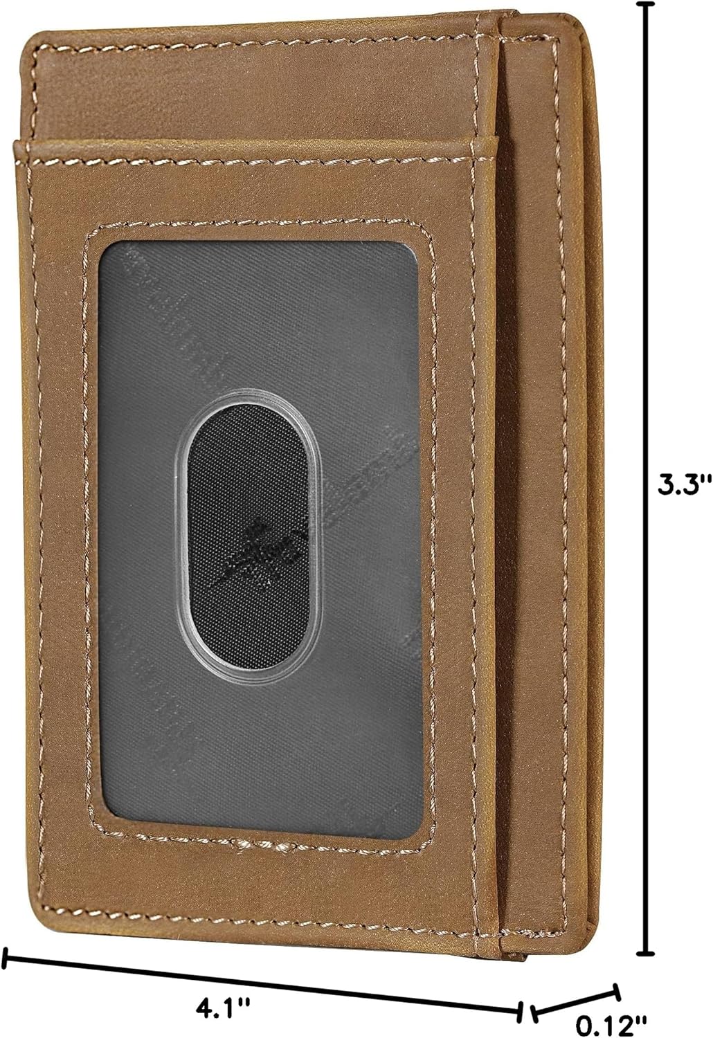 Travelambo Slim Wallet Front Pocket Minimalist Leather RFID Blocking Medium Size