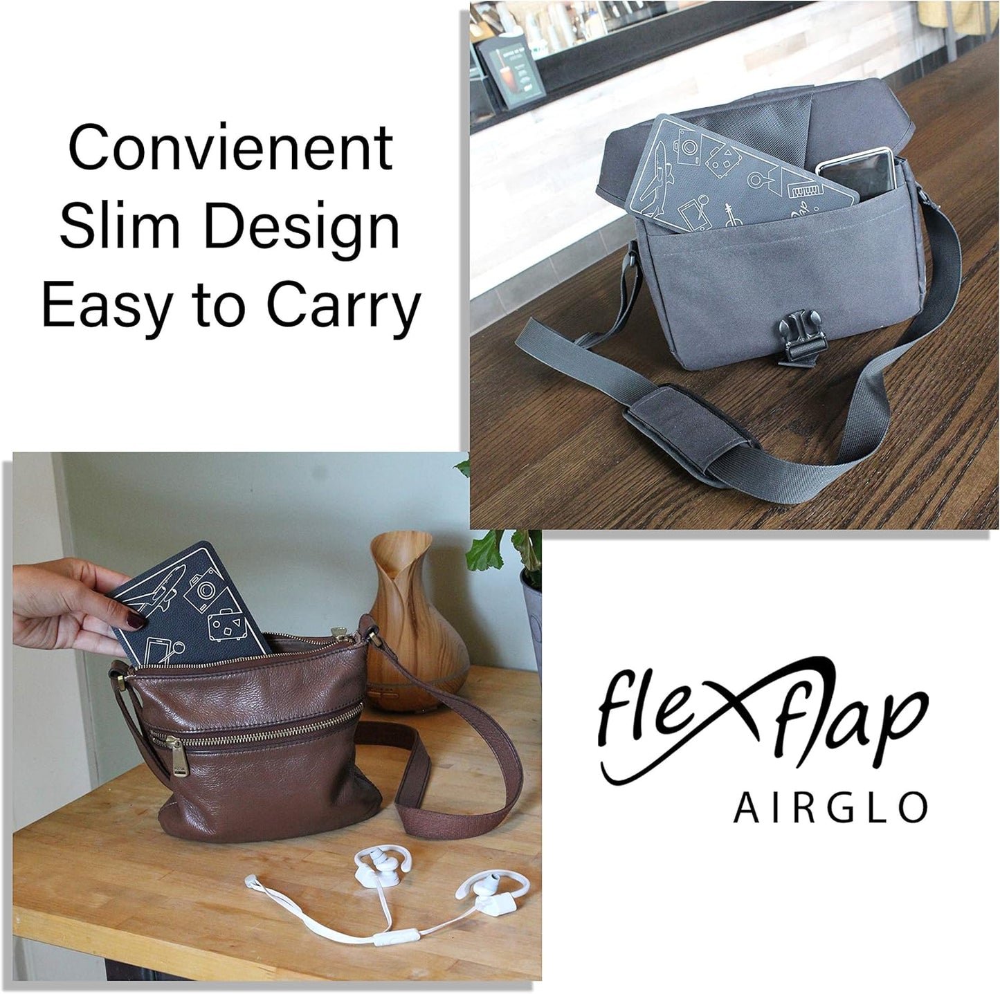 AirGLO Flex Flap - Adjustable, Portable Phone Stand for Travel, Home, Desk, Bed, Treadmill, iPad, Tablet