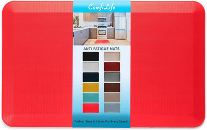 ComfiLife Anti Fatigue Floor Mat – 3/4 Inch Thick Kitchen Mats for Floor, Standing Desk Mat, Kitchen Rug – Comfort at Home, Office – Durable – Stain Resistant – Non-Slip Bottom (20" x 32", Black)