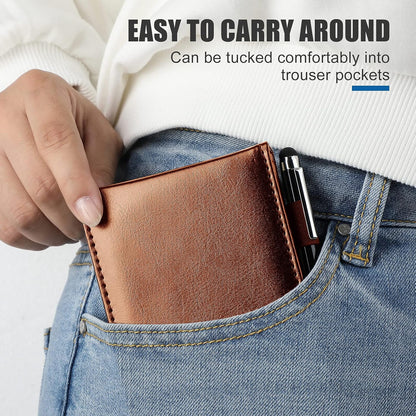 Outus 10 Pcs Mini Pocket Notepad Holder Set Included Small Leather Pocket Notebook Holder with 50 Lined Sheets, Metal Pen, 8 Pcs 3 x 5 Inch Memo Book Refills, 30 Lined Paper Per Note Pad (Black)