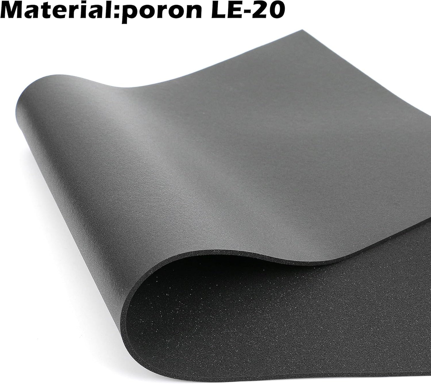 HONKID Keyboard Foam, Sound Dampening Foam for Mechanical Keyboard Bottom, Made of LE-20 Poron, Black (H 2mm)