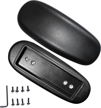 MySit Office Chair Armrest Replacement Arm Pads Univeral 4" Mounting Hole (Set of 2) Black