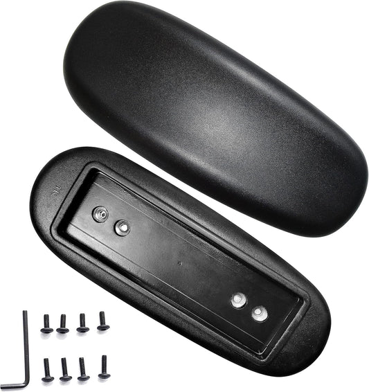 MySit Office Chair Armrest Replacement Arm Pads Univeral 4" Mounting Hole (Set of 2) Black