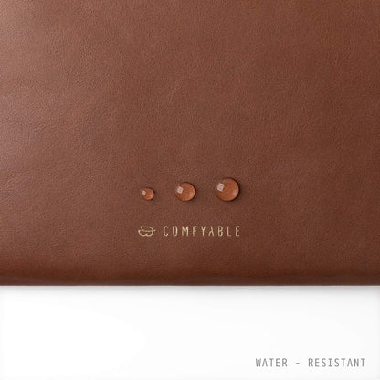 Comfyable Slim Protective Laptop Sleeve Compatible with 13/14 Inch MacBook Air & MacBook Pro M5/M4/M3/M2 Pro/Max 2026, Mac Travel Case, Laptop Pouch, Slim PU Leather Cover, Brown