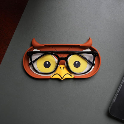 Funny Glasses Tray – Quirky Eyeglass Holder for Desk, Nightstand or Dresser – Unique Home & Office Organizer Gift for Spectacle Wearers – Fox