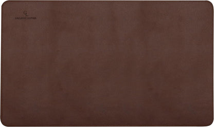 Gallaway Leather Desk Mat, Office Writing Desk Pad, Large 36" x 17" Dark Brown, for Top of Desks, Gift Ready Elegant Computer Desk Cover Protector PU Leather
