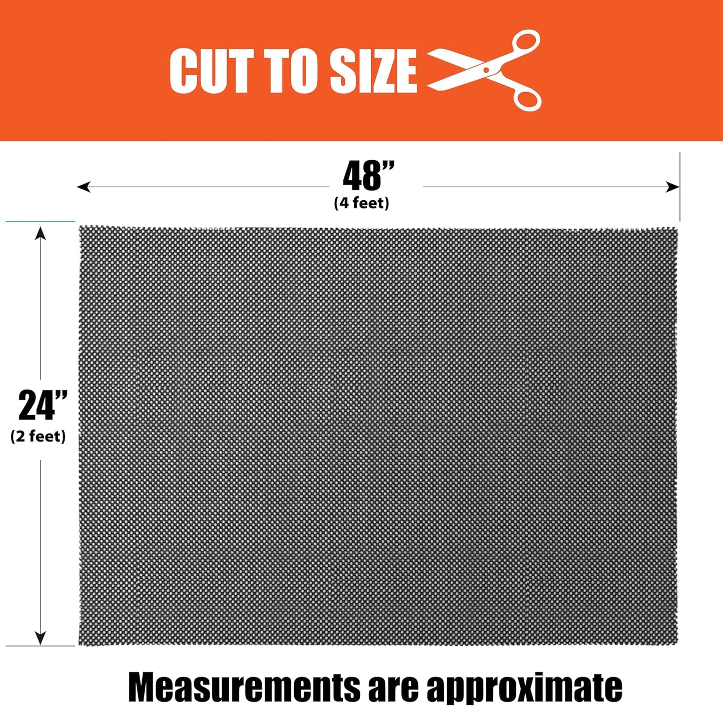 Non Slip Padded Rubber Mat 24 x 48 Inch, Woodworking Router Table & Workbench Mat, Anti Skid CNC Tool Mat, Cabinet Shelf & Drawer Liner for Kitchen or Garage Shop Storage