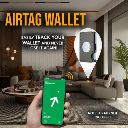 VIVID Carbon Fiber AirTag Wallet for Men - Slim, Modern, RFID Blocking, Scratch Resistant, Credit Card AirTag Holder, Easy Access Cards, Money Clip, Mens Wallet (Carbon Fiber)