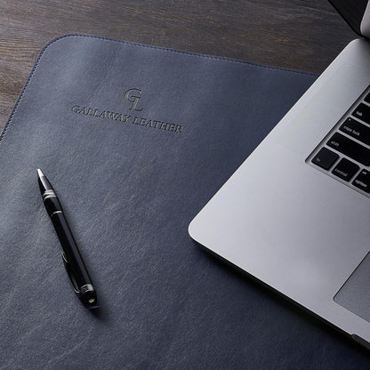 Gallaway Leather Desk Mat, Office Writing Desk Pad, Large 36" x 17" Dark Brown, for Top of Desks, Gift Ready Elegant Computer Desk Cover Protector PU Leather
