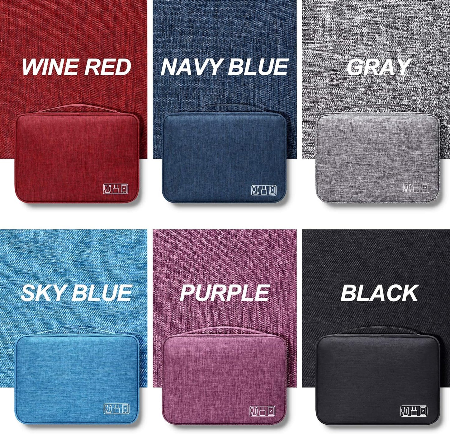SELLYFELLY Electronic Bag Travel Cable Accessories Bag Waterproof Double Layer Electronics Organizer Portable Storage Case for Cable, Cord, Charger, Phone, Adapter, Power Bank, Kindle, Hard Drives
