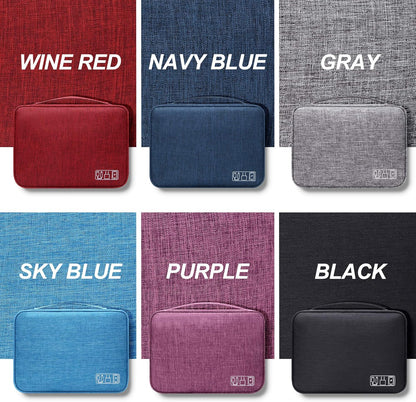 SELLYFELLY Electronic Bag Travel Cable Accessories Bag Waterproof Double Layer Electronics Organizer Portable Storage Case for Cable, Cord, Charger, Phone, Adapter, Power Bank, Kindle, Hard Drives