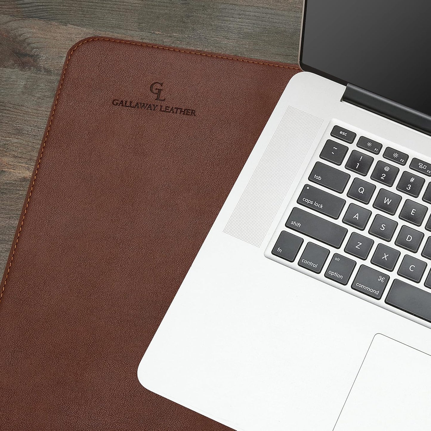Gallaway Leather Desk Mat, Office Writing Desk Pad, Large 36" x 17" Dark Brown, for Top of Desks, Gift Ready Elegant Computer Desk Cover Protector PU Leather