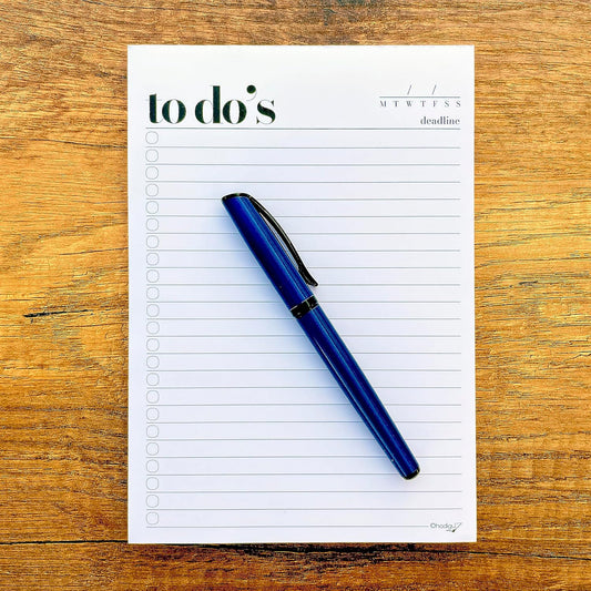 HADIGU To Do List Notepad A5 Size (8.3"x5.8") Premium Thick Paper With Cardboard Back Support, Undated Daily Planner Notepad, Daily To Do List Notebook, Ruled Pages, Checkboxes, Deadline Column.