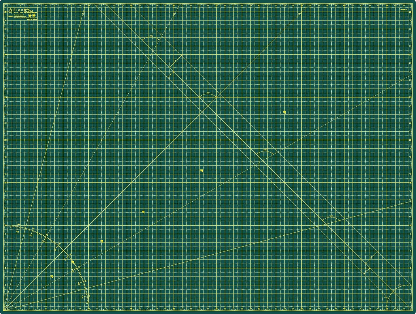 Elan Cutting Mat 36x72 Green, Extra Large Self Healing Cutting Mat 36 x 72 Inch, 5-Ply Craft Board Green, Hobby Board for Sewing and Quilting