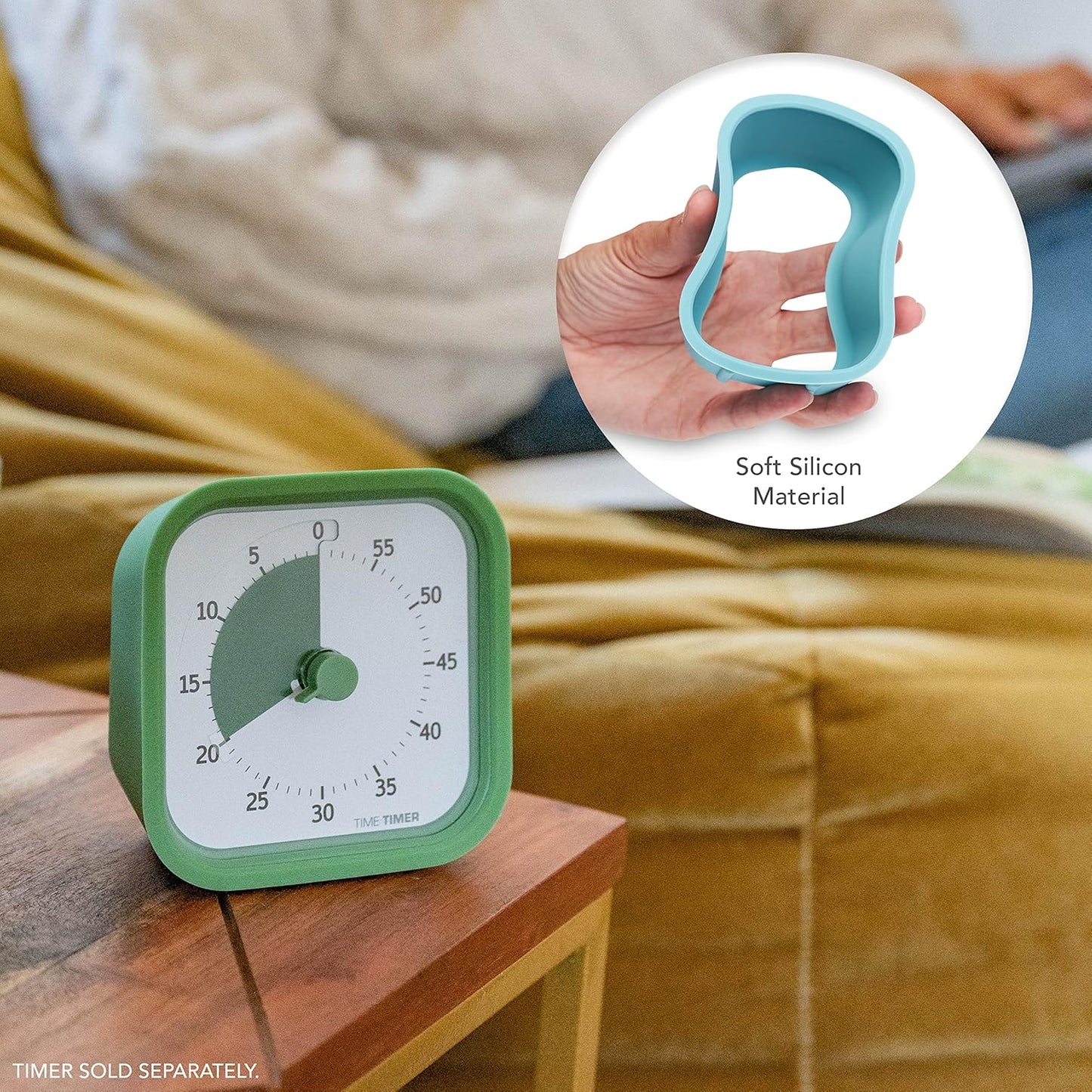 Time Timer MOD 60-Minute Visual Timer, Home Edition, Silent Operation, Study Tool for Homeschool and Office Use (Lake Day Blue)