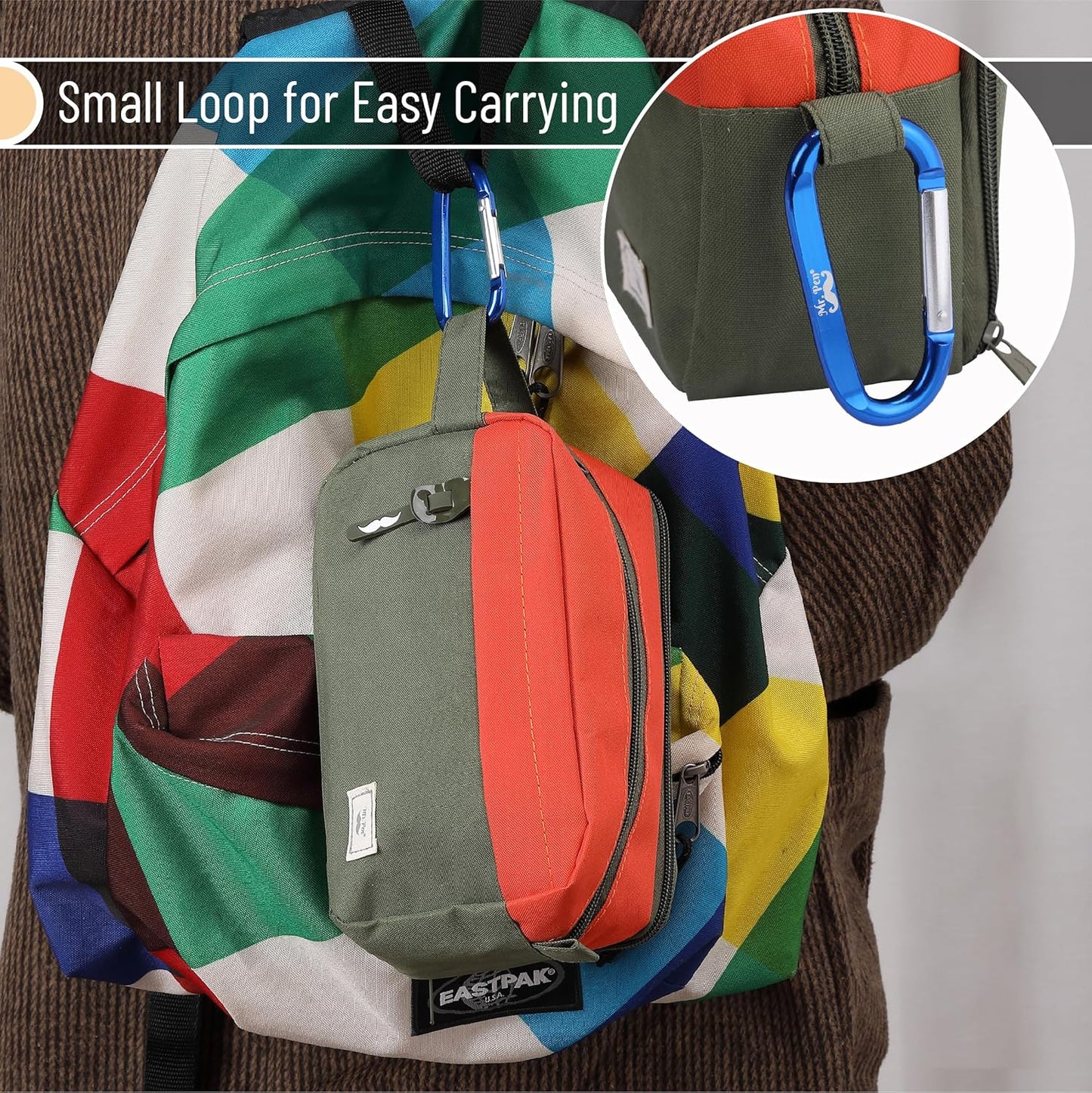 Mr. Pen- High Capacity Pencil Case, Large Pencil Pouch with 3 Compartments and 2 Pockets, Large Pencil Bag with Smooth Zipper, Cute Pencil Case Pouch Organizer, School Supplies for Teens