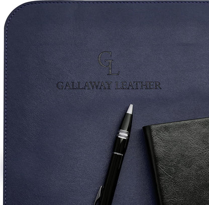 Gallaway Leather Desk Mat, Office Writing Desk Pad, Large 36" x 17" Dark Brown, for Top of Desks, Gift Ready Elegant Computer Desk Cover Protector PU Leather