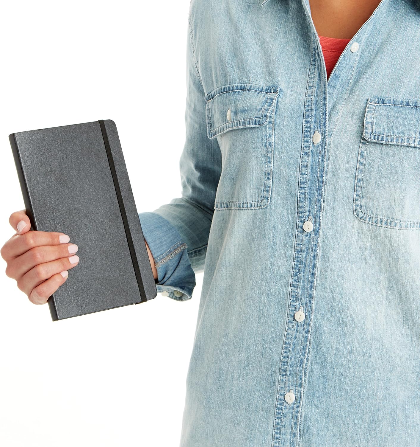 Amazon Basics Classic Grid Notebook for Writing and Note Taking, Hardcover, Graph Ruled, 240 Pages, 5" x 8.25", Black