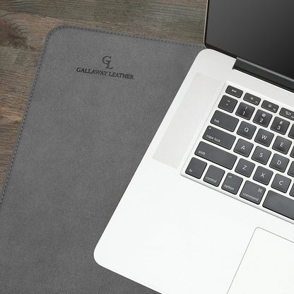 Gallaway Leather Desk Mat, Office Writing Desk Pad, Large 36" x 17" Dark Brown, for Top of Desks, Gift Ready Elegant Computer Desk Cover Protector PU Leather