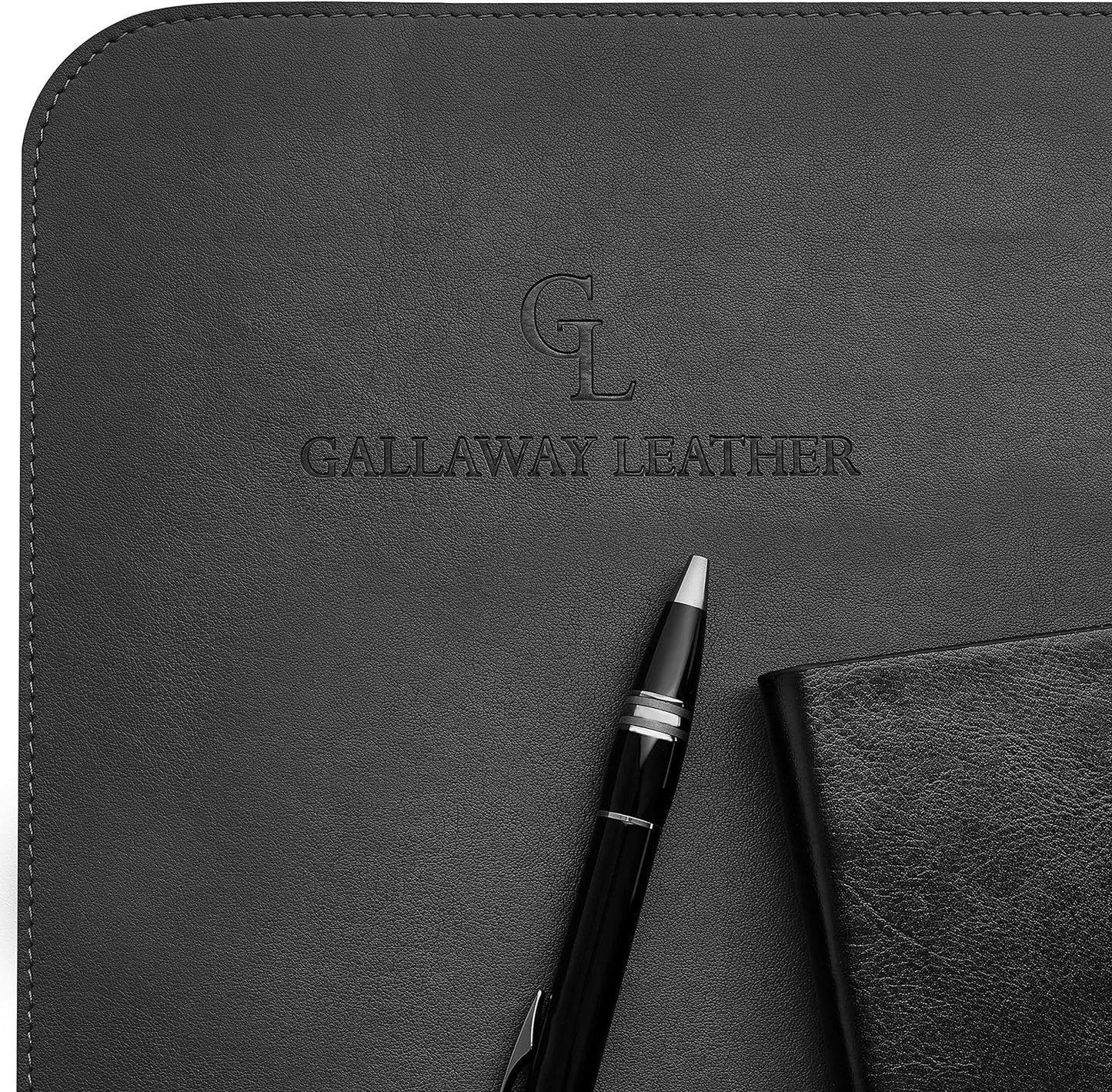 Gallaway Leather Desk Mat, Office Writing Desk Pad, Large 36" x 17" Dark Brown, for Top of Desks, Gift Ready Elegant Computer Desk Cover Protector PU Leather