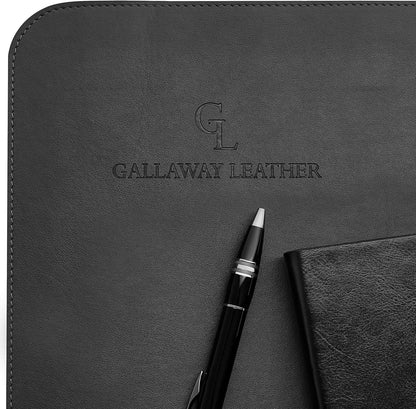 Gallaway Leather Desk Mat, Office Writing Desk Pad, Large 36" x 17" Dark Brown, for Top of Desks, Gift Ready Elegant Computer Desk Cover Protector PU Leather
